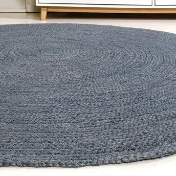 Zara Braided Coastal Cottage Round Jute Round Rug